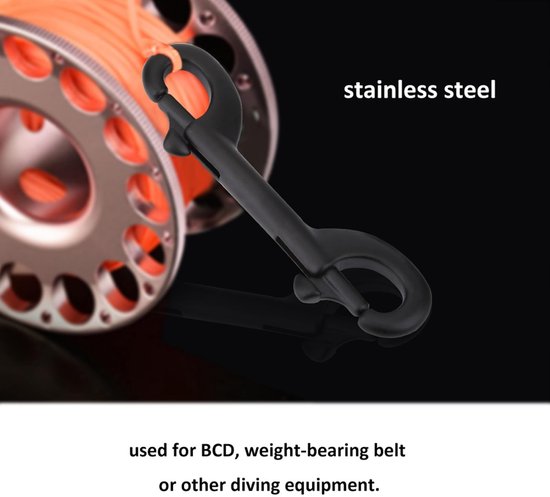 Dailygoody - Dubbele End Bolt Snap - Roestvrij staal - Duurzaam en stevig - Ideaal voor duikers - Veerbelaste duimvergrendeling - Gemakkelijk te gebru — afbeelding 2