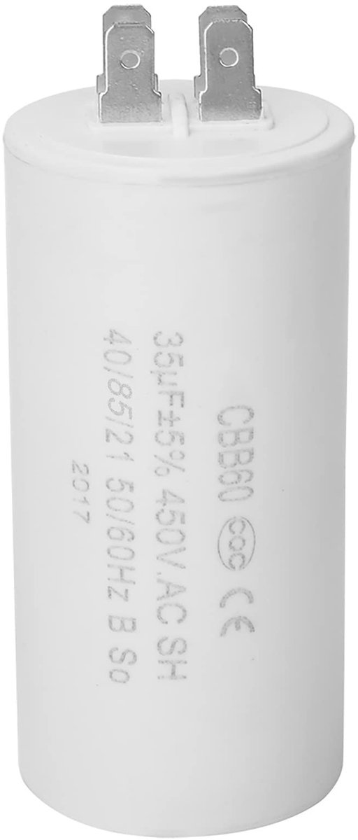 Dailygoody - Condensator 35uF - Motorstartcondensator - Hoog overbelastingsvermogen - 450V - CBB60 - Geschikt voor airconditioners en generatoren - 4-