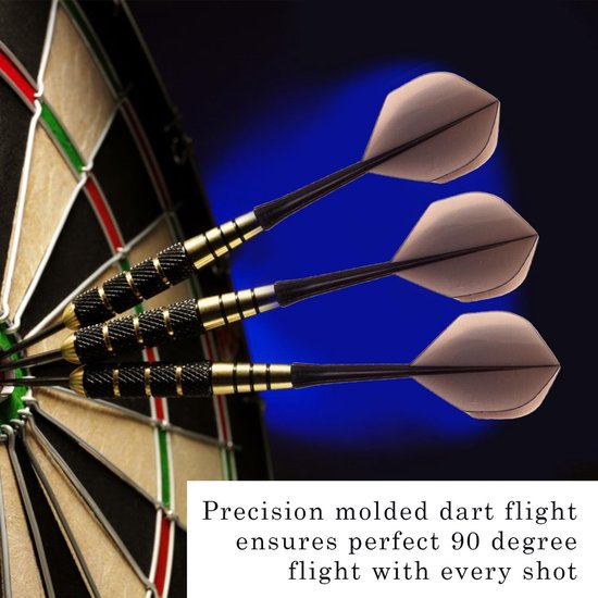 Pack of 10 - Geïntegreerde Dartshafts - Plastic Dart Flights - Flight Accessoires - Grote Vleugelvormige Dartstelen - Duurzaam Plastic Dartset - Zwart — afbeelding 4