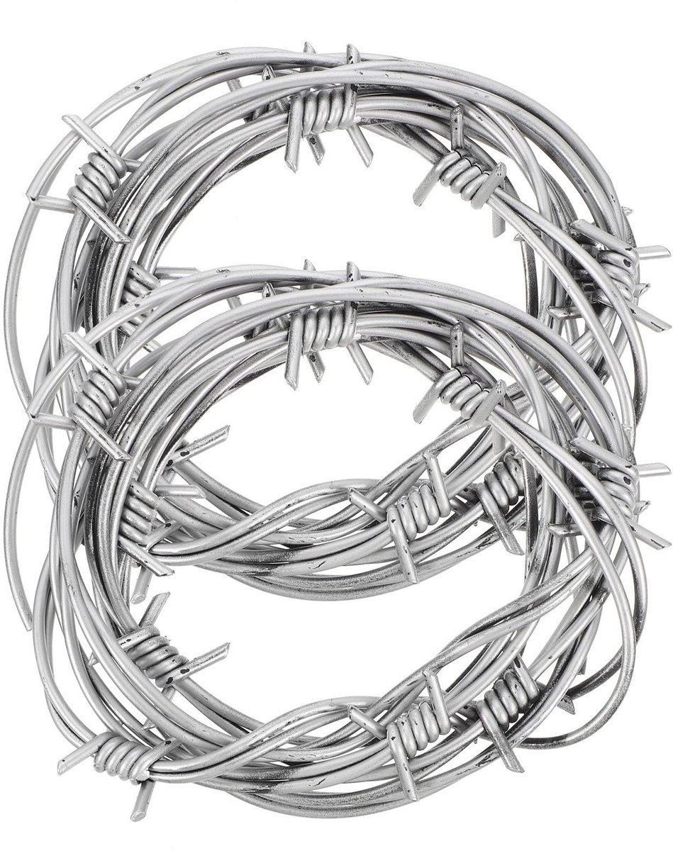 Dailygoody - Simulatiedraadketting - Kunststof Prikkeldraad - Perfect voor Halloween Feesten - 240 cm - Kunstmatige Decoratie - Creëer een Spooka