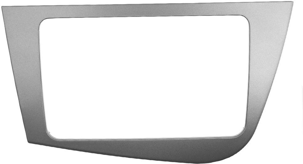 Dailygoods - Dailygoody - Dubbele Din Radio Frame - Autoradio Facia voor Seat Leon - Silver Grey - Stereo Facia Panel - Vervangingskit - Geschikt voor Seat Leon 20