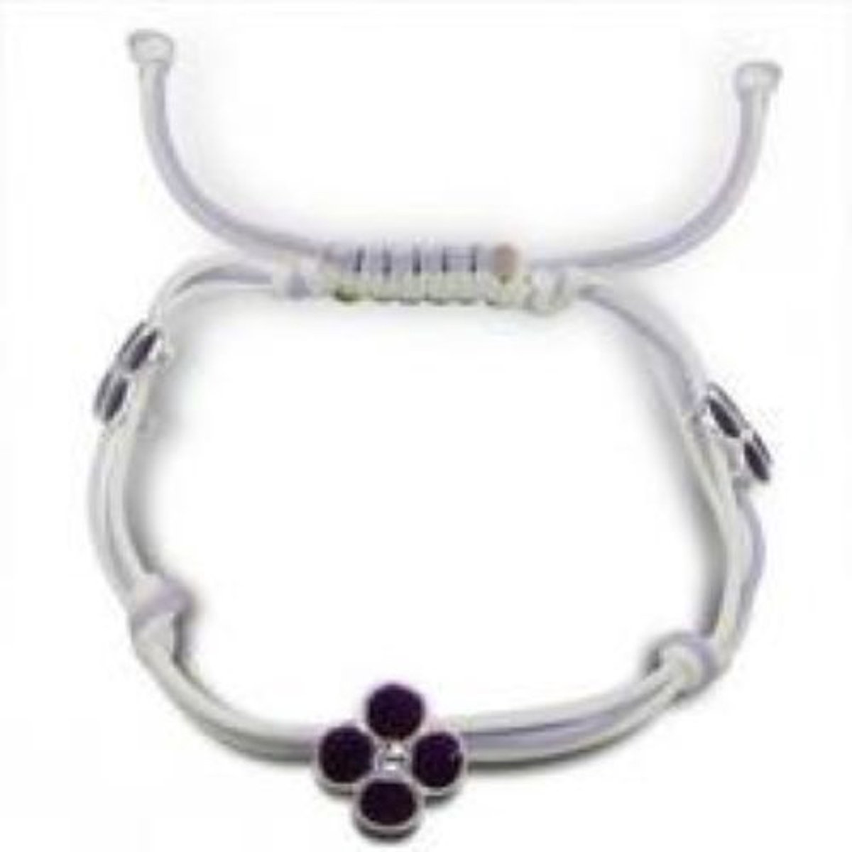 Aanpasbare armband- paarse bloem