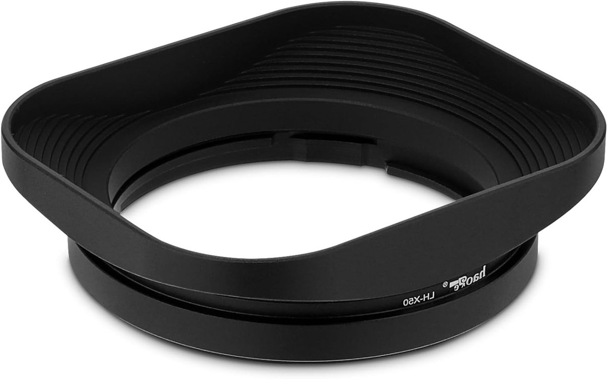 Vierkante metalen lenskap voor Fujifilm Fujinon XF 50mm F2 R WR lens - Bescherming, Schaduw, Fotografie accessoires voor X-Pro2, X-T2, X-E3