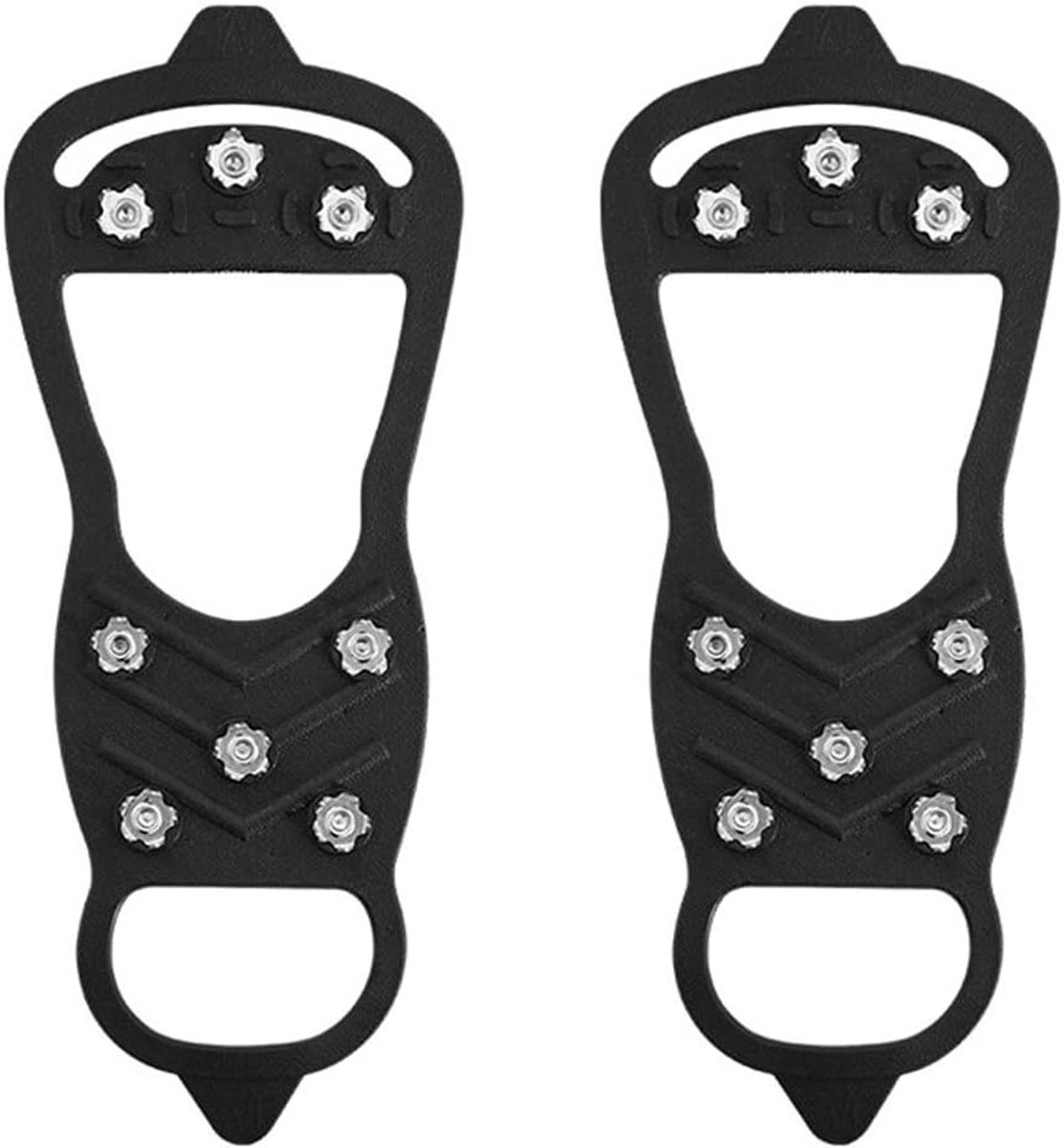 Lichte Antislip IJs Sticks van RVS voor Schoenen - Ideaal voor Winter, Kamperen, Vissen en Jagen in de Sneeuw - Maat Blauw