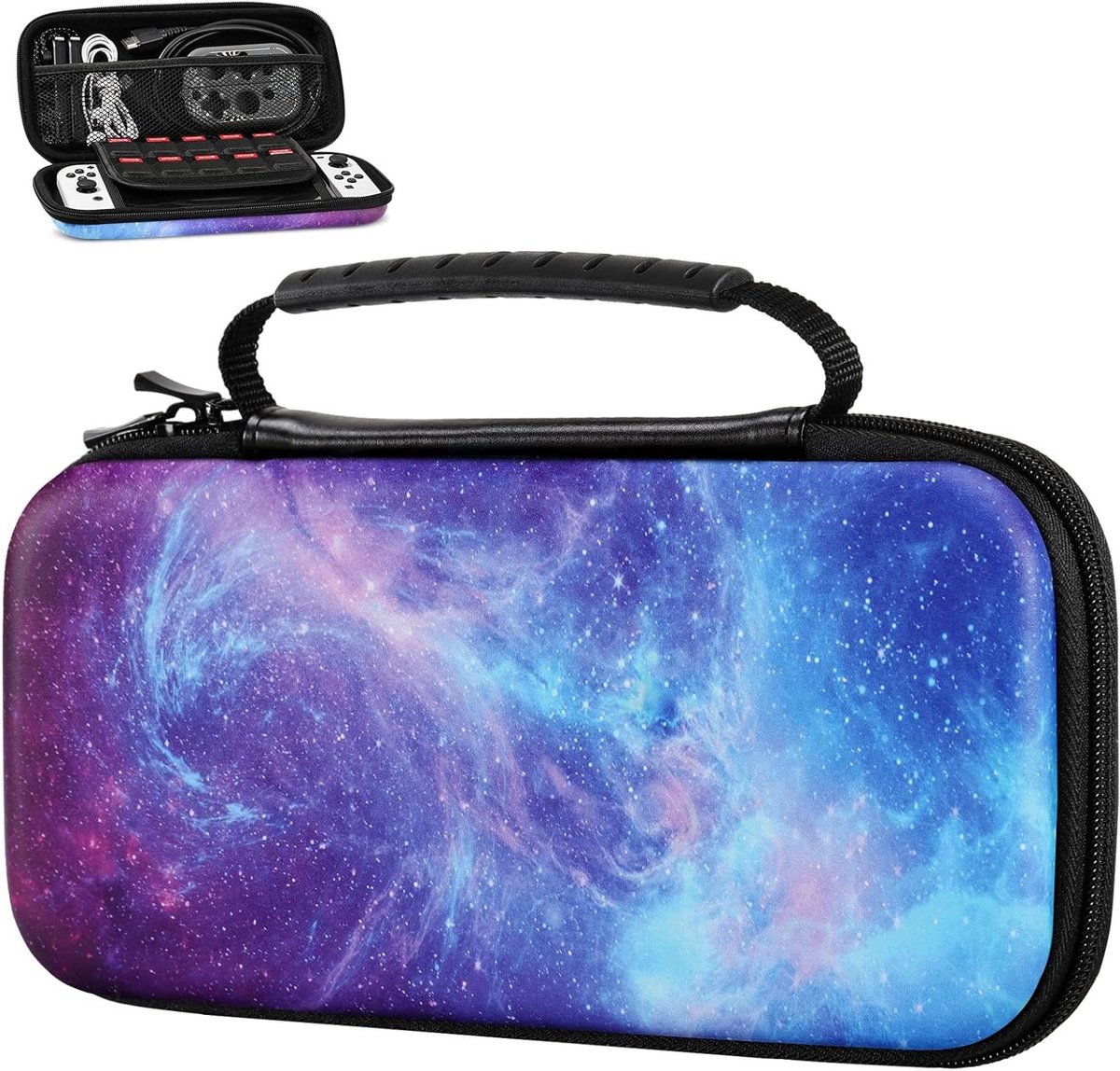Draagbare Reiszak voor Nintendo Switch OLED en Accessoires, Hard Shell Opbergtas met Volledige Bescherming, Ideaal voor Gaming en Reizen