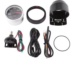 Turbo Boost Meter 60 Mm met Zwarte Schaal, 0-200 Kpa, DC 12V, Stevige Bevestigingsbeugel, Geschikt voor Auto's en Raceauto's, Prestatiemeting en Tuning Accessoire