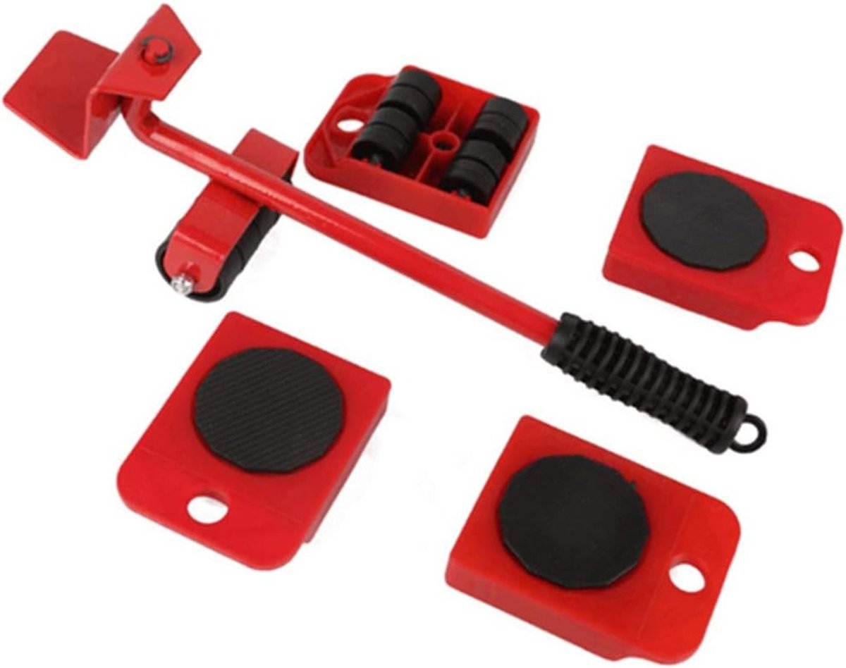 Meubelheffer en Verhuizerset met 4 Stuks 10cm x 8cm Meubelglijders, Geschikt voor Banken e