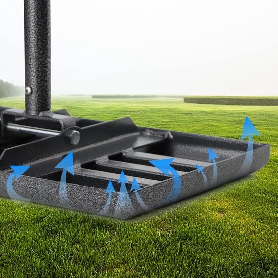 Dailygoody - Gazonhark voor egalisatie - Metalen hark met steel van 152 cm - Stevige tuin-egalisator met gladde randen - Ondersteunt moeiteloos onderh... van Merkloos	 — afbeelding 5