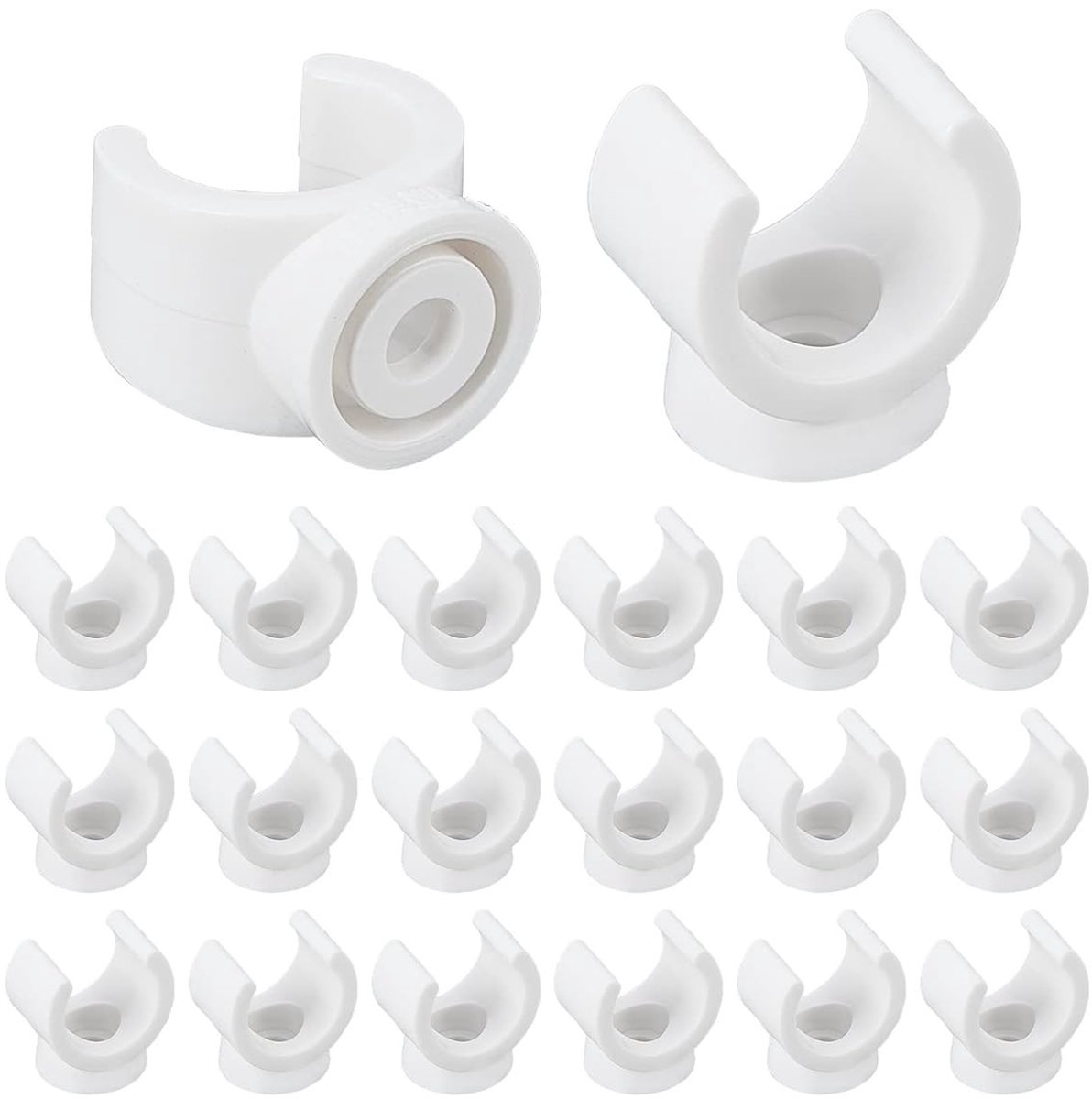 Dailygoody - 20 Pack 16mm Clips - Pijpbeugelklemmen - Ondersteuning voor leidingen - Wit - Waterpijphouder - Ideaal voor waterleidingen - Handig v...
