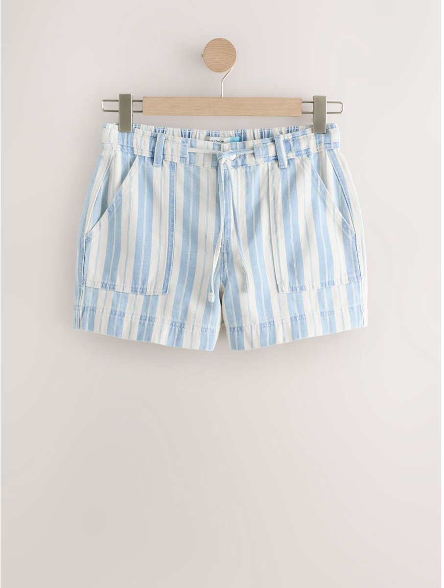 Next - Dames - Denimshort met elastische tailleband - Blauw