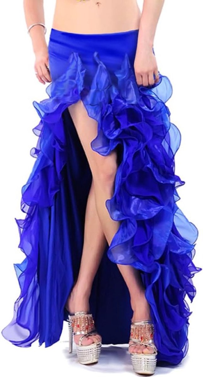 Professionele buikdansrok voor dames | Sexy lange rok voor buikdanskostuum | Elegante buikdanskleding voor optredens