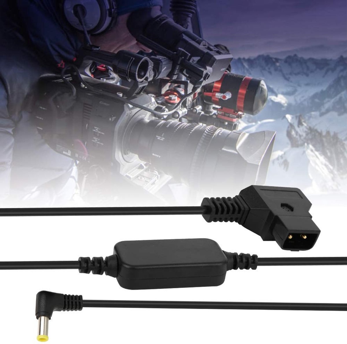 Dailygoody - Netsnoer videocamera - D-TAP naar DC 12V - Draagbaar en praktisch - 85 cm - Voeding voor buitenfotografie - Geschikt voor FS7 FS5 - Stroo...