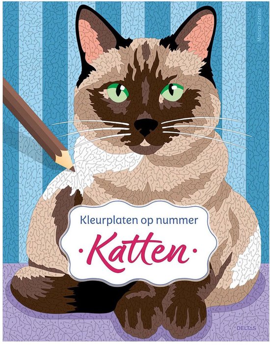 Katten - Kleurplaten op nummer - cover