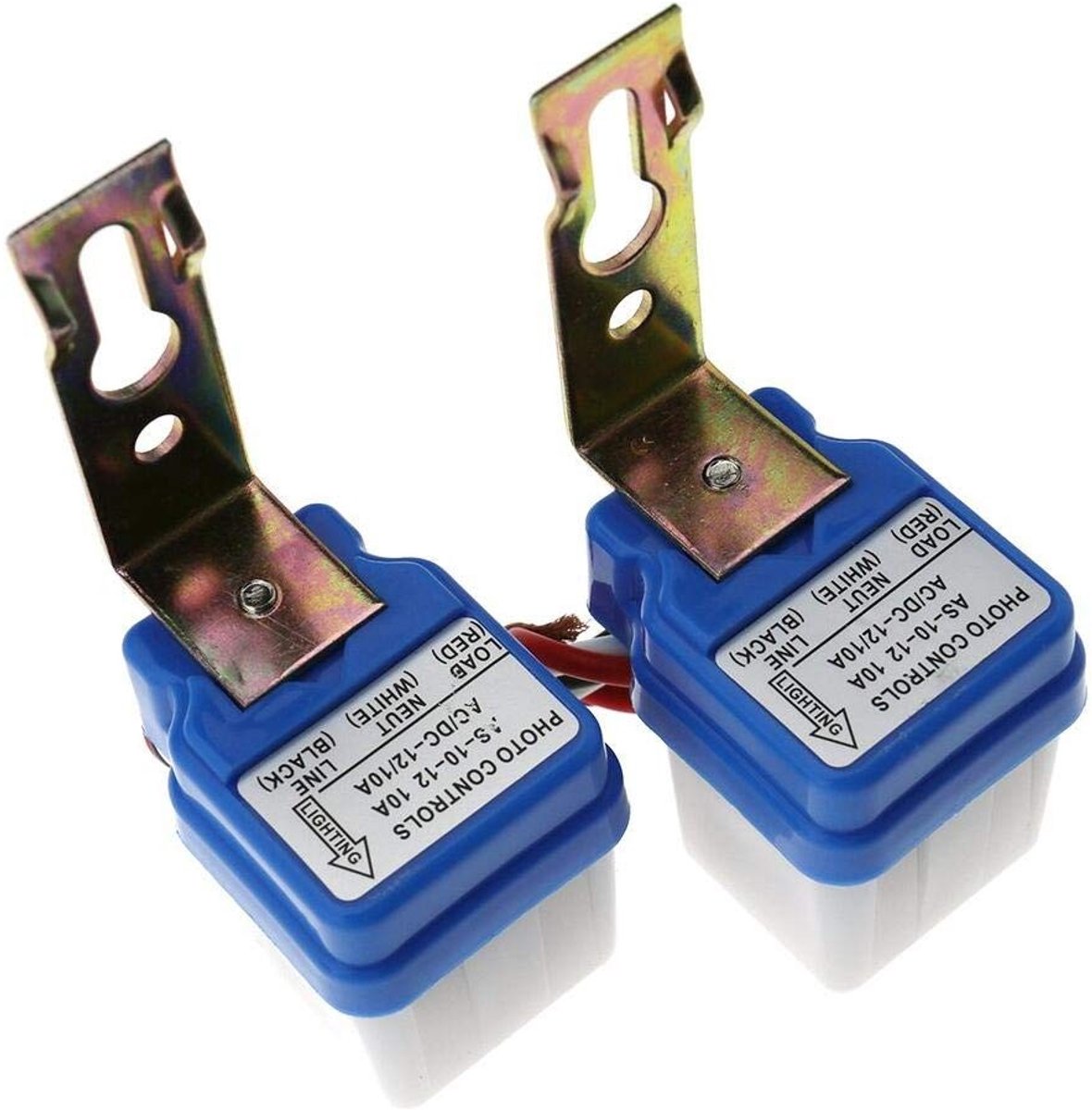 Dailygoody - mini schemerschakelaar - schemeringssensor - eenvoudig te monteren - compact formaat - lichtsensor - ideaal voor straatverlichting - 2 st