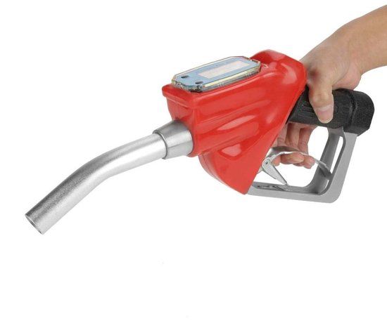 aladdien - Electric Diesel Pump - Hand Brandstofpomp - Digitale Tellen - Rood - Kerosine en Benzine - Voor Vullen - AC 15A van Merkloos — afbeelding 2