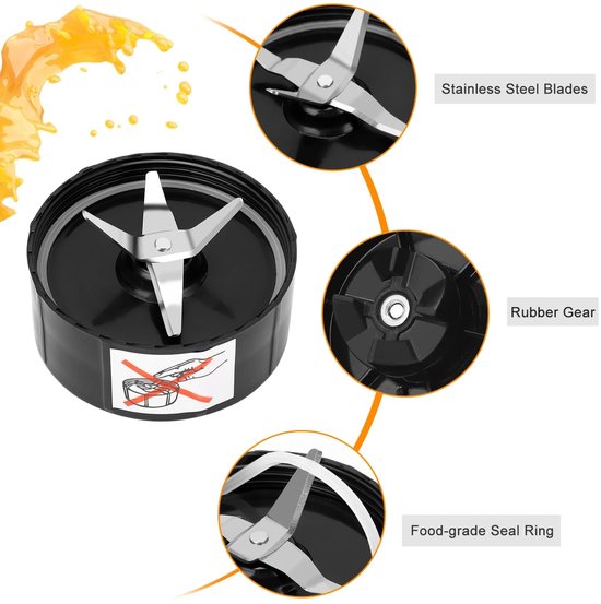 Dailygoods - Vervangend Mes - Blender Keukenaccessoire - Compact Formaat - Sapcentrifuge Onderdelen - Geschikt voor Keukenmachines - Model sexht... van Dailygoods — afbeelding 2