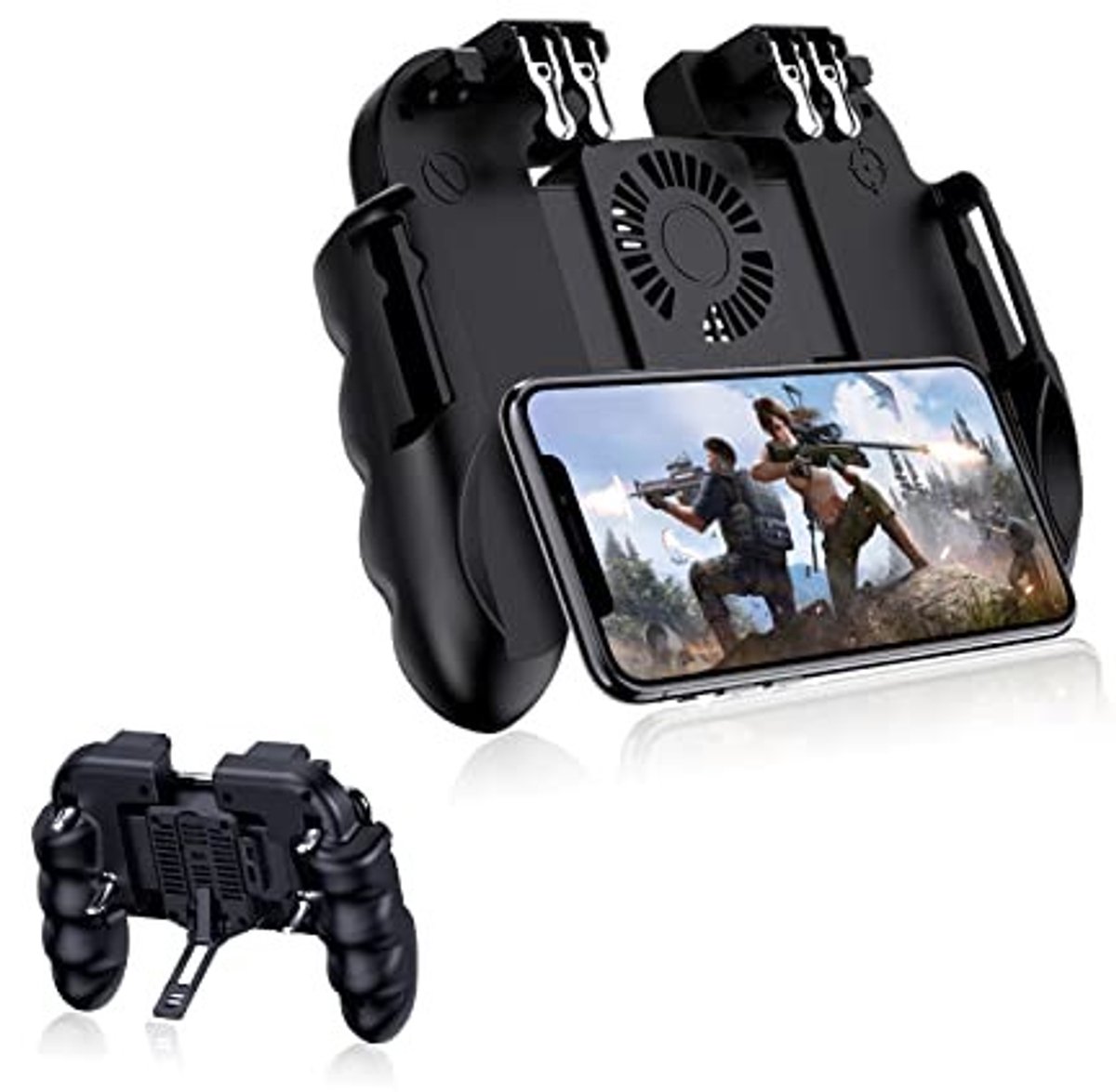 Dailygoody - Mobiele Game Controller - Gaming Handvat - Met Ventilator - Zwart - Smartphone Gamepad - Voor Telefoons 4,7-7 Inch - Inclusief USB-Kabel