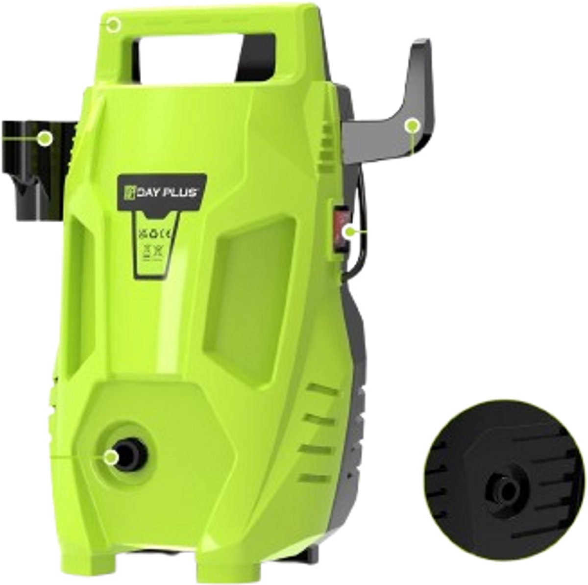 Cellista Hogedrukreiniger 3000W - Hogedrukspuit - Elektrische Hogedrukreiniger - Waspistool - 200 Bar - 5L/min - Terrasreiniger