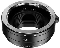 Lens Mount Adapter voor Canon EF/EF-S naar Canon EF-M Camera - Ondersteunt Elektronische Communicatie, Geschikt voor EOS M Series, M2, M3, M5, M6, M10, M50, M100