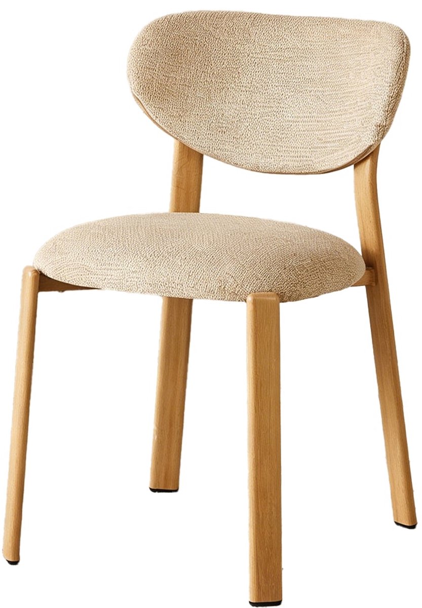 SET DEAL 4 stuks: Eetkamerstoel Japandi Benja bruin lichtbruin poten japanse stijl eetstoel zetel