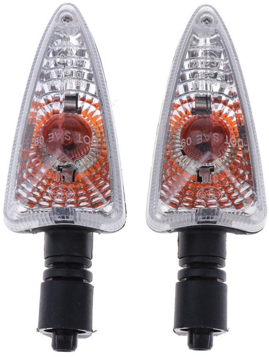 Allecto - Knipperlicht - LED-knipperlicht - Waterdicht en betrouwbaar - Transparante lens - Achterknipperlicht - Perfect voor motorfiets - Geschikt...