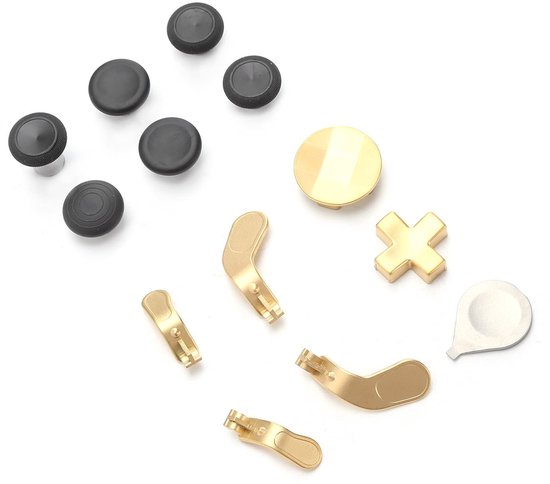 Gamepad Accessoireset - Controller Paddles - Gaming Verbeteren - Metaal en Siliconen - 13 x 11 x 5 cm - Goud — afbeelding 5