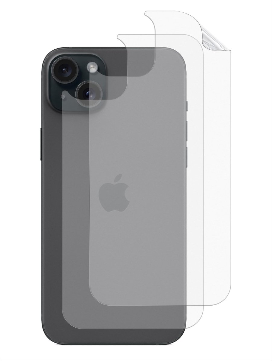 Allecto - Rugbeschermer - iPhone 13 - Matte Textuur - Zacht TPU - Transparant - 2 stuks - Geschikt voor iPhone 13