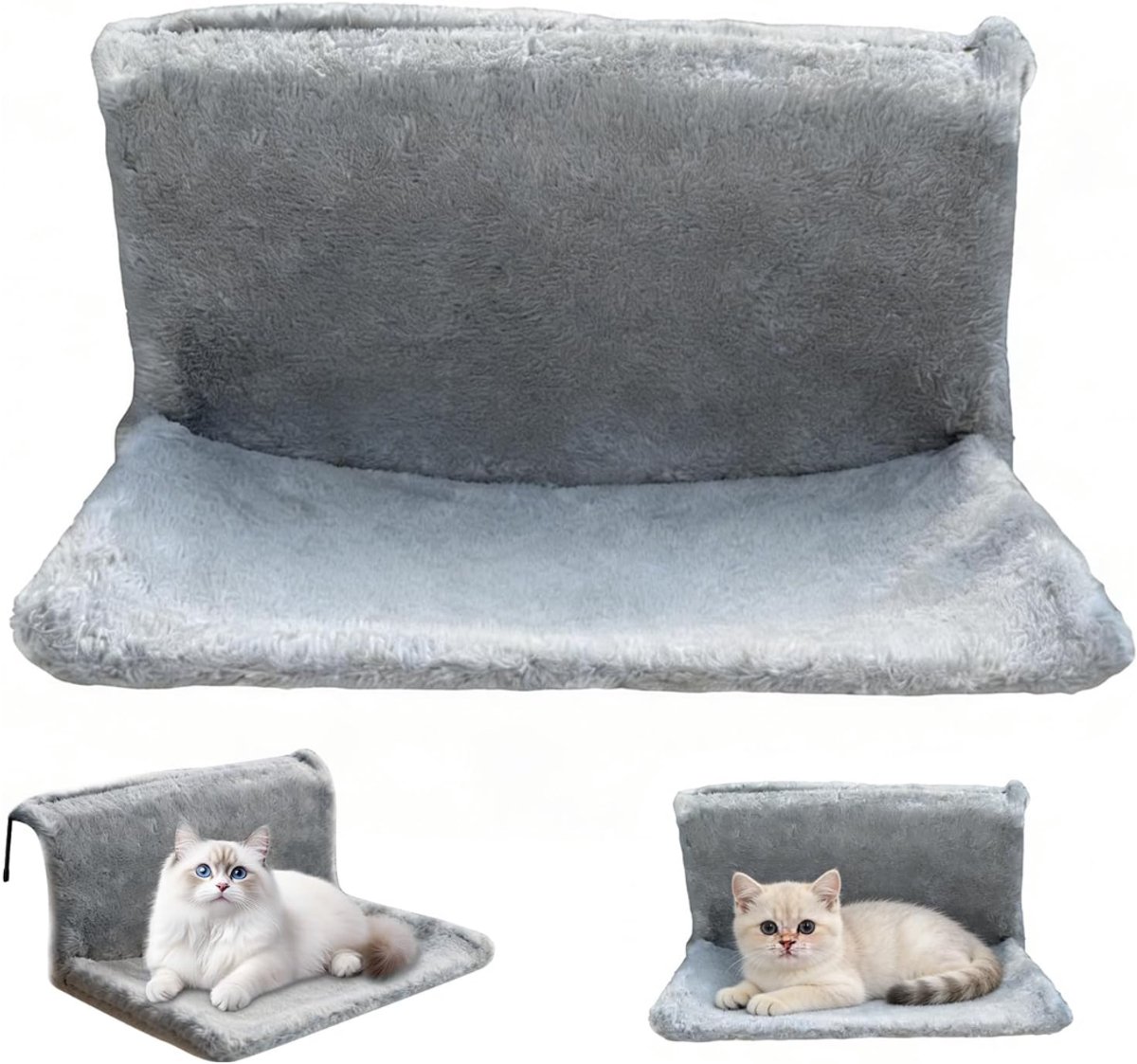 HEZIVO® Kattenmand Radiator - Kattenbed - Kattenmand - Kattenhangmat - Grijs
