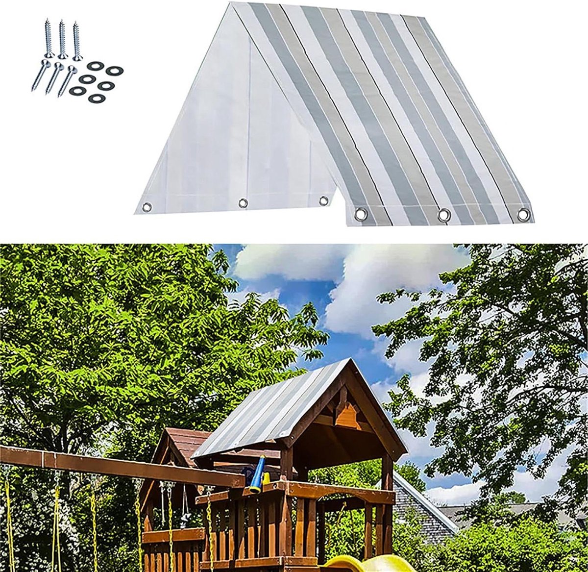 Schommelhoes Vervanging - Speeltoestel Luifel - Bescherming Buiten - Waterdicht Oxford Doek - 228 x 109 cm - Gestreept