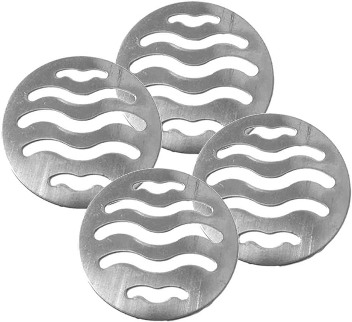 Vloer Drain Roosters - Afvoer Beschermers - Voorkomt Verstoppingen - Roestvrij Staal - 90mm Diameter - Zilver