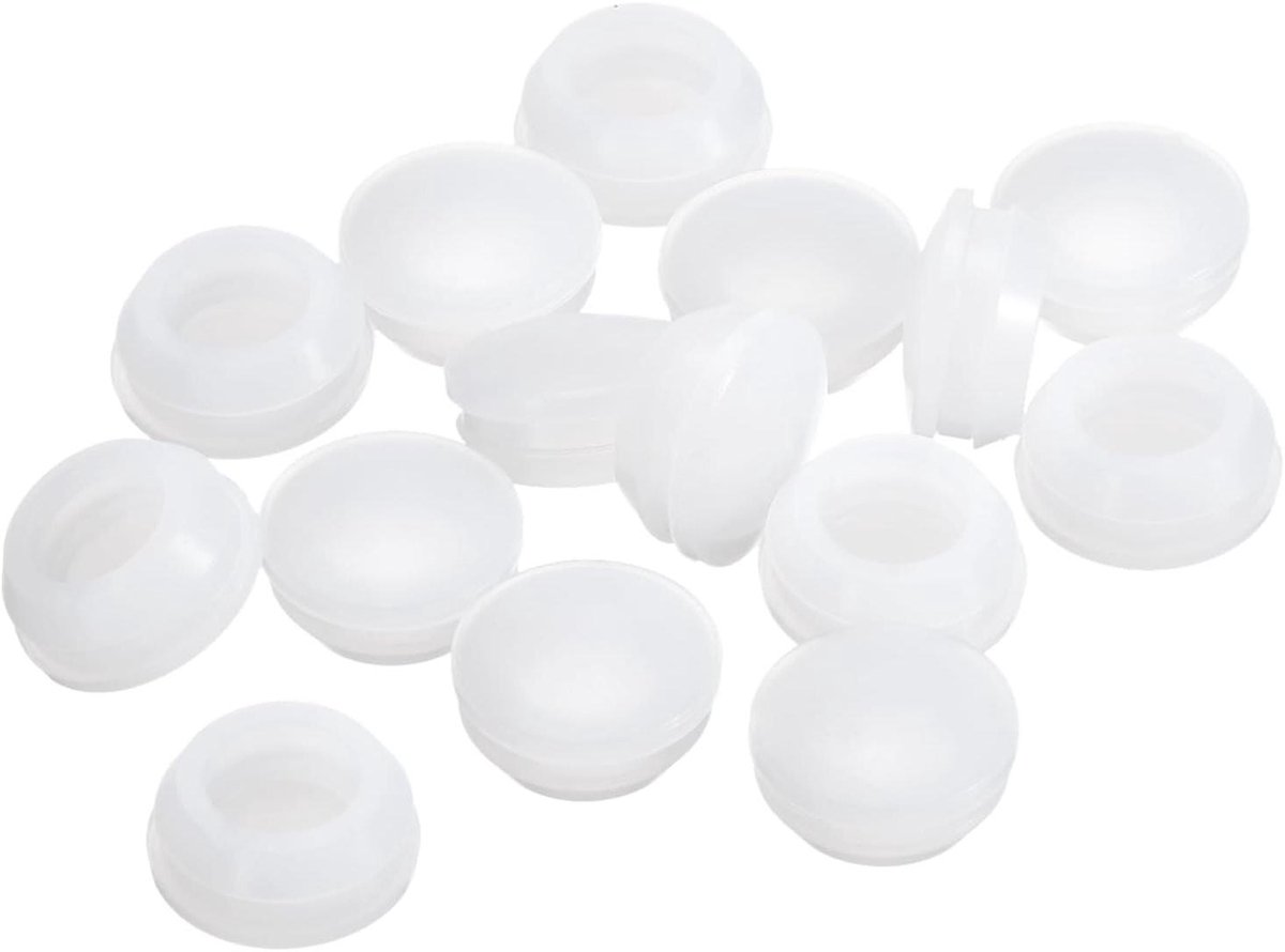 Siliconen Stopjes - Rubberen Doppen - Gaten Af te Dichten - Flexibel en Duurzaam - 14-15 mm Gatdiameter - Transparant