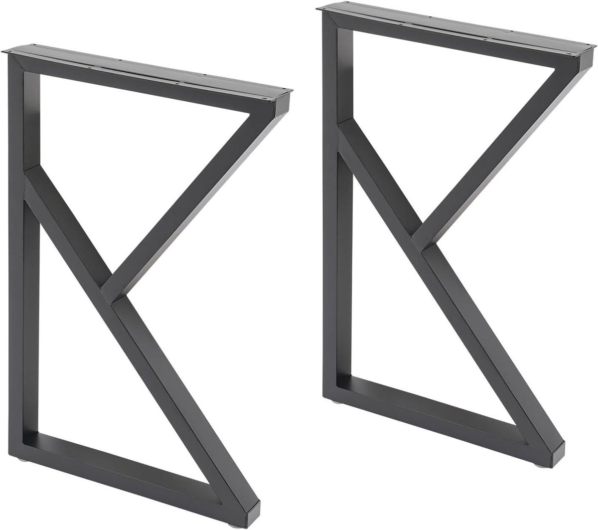 Tafelpoten Set - Onderstel Metaal - Tafel Maken - K-Vorm Stabiliteit - 70 cm Hoog - Zwart
