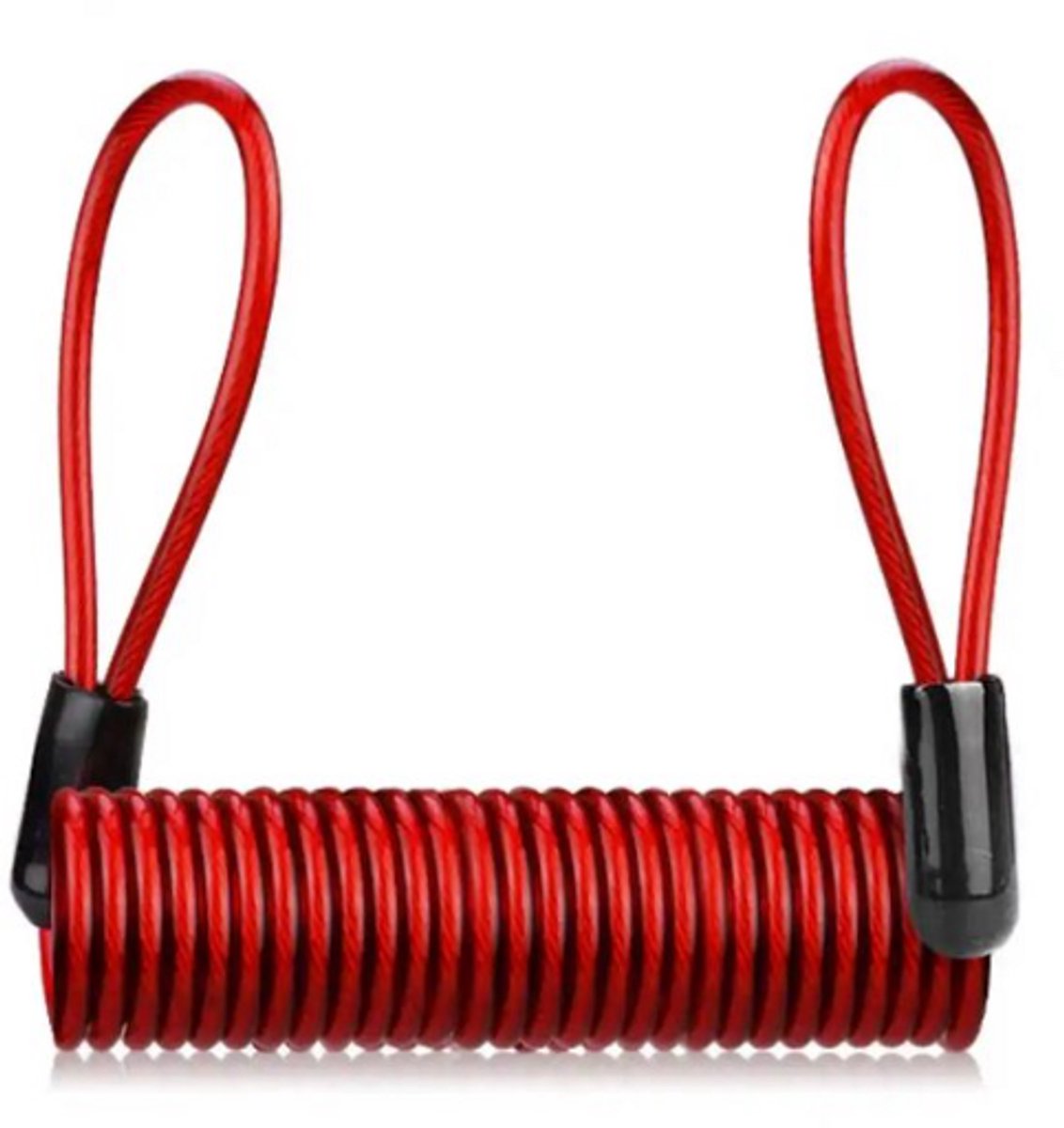 Rieba® Schijfremslot Reminder - Reminderkabel voor Schijfremslot - Kabelslot Reminder - 150 cm x 4 mm - Geschikt voor Scooter Motor Fiets Step Elektrische Fiets en Bakfiets - Rood