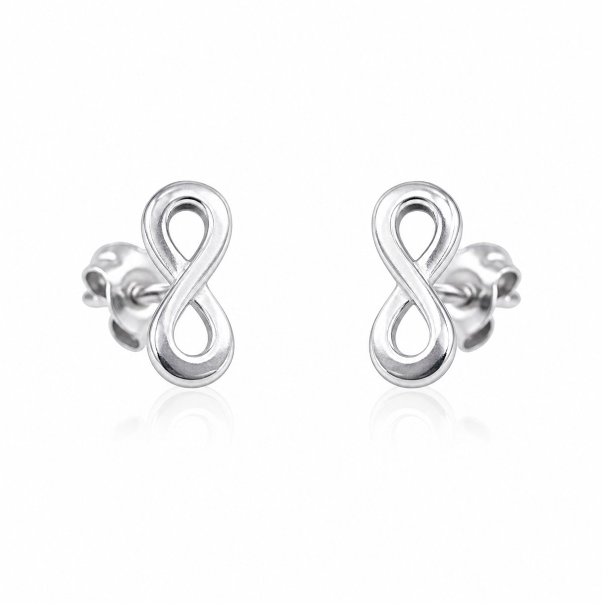 House of Jewels - Infinity Oorknoppen | Oneindigheid Oorstekers - 925 Zilver - Infinity Oorbellen