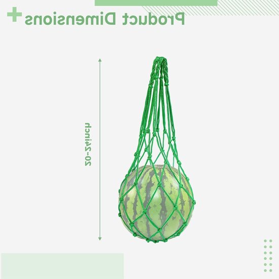 Hoogwaardige fruitsteunnetten voor watermeloen, meloen en pompoen - 12 stuks met bevestigingsnagels voor optimale ondersteuning in de tuin — afbeelding 2