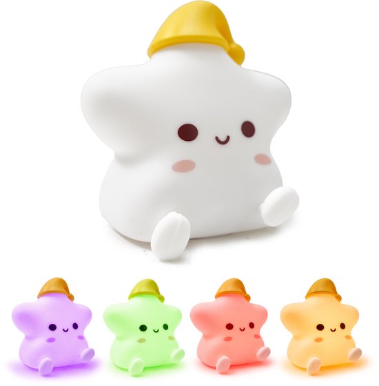 Eurocatch LED Nachtlampje Ster - Kinderlamp Dimbaar - Siliconen - Oplaadbaar - Babykamer Kinderkamer - Little Star van eurocatch — afbeelding 5
