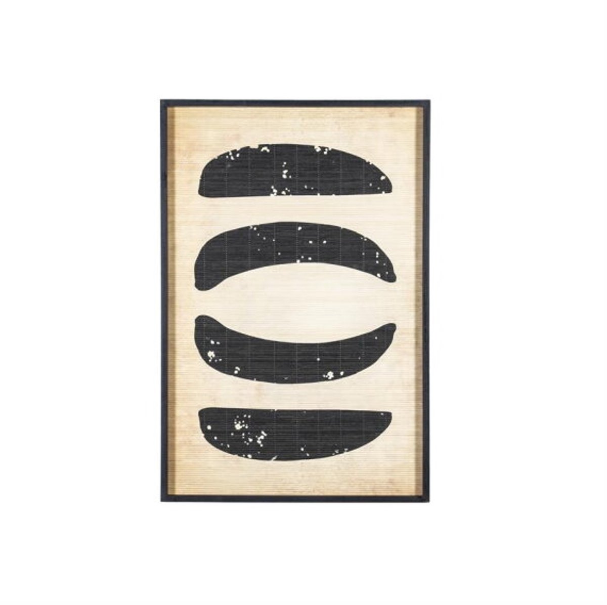 Wanddecoratie Kyoto small - zwart | BY-BOO - set van 2