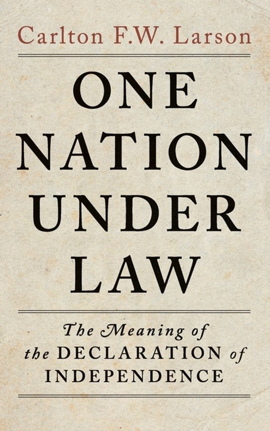One Nation Under Law - cover