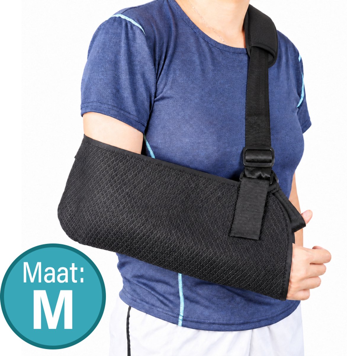 Mitella Schouder, Elleboog & Pols Verstelbaar Maat M - Arm sling – Armdrager – Links & Rechts