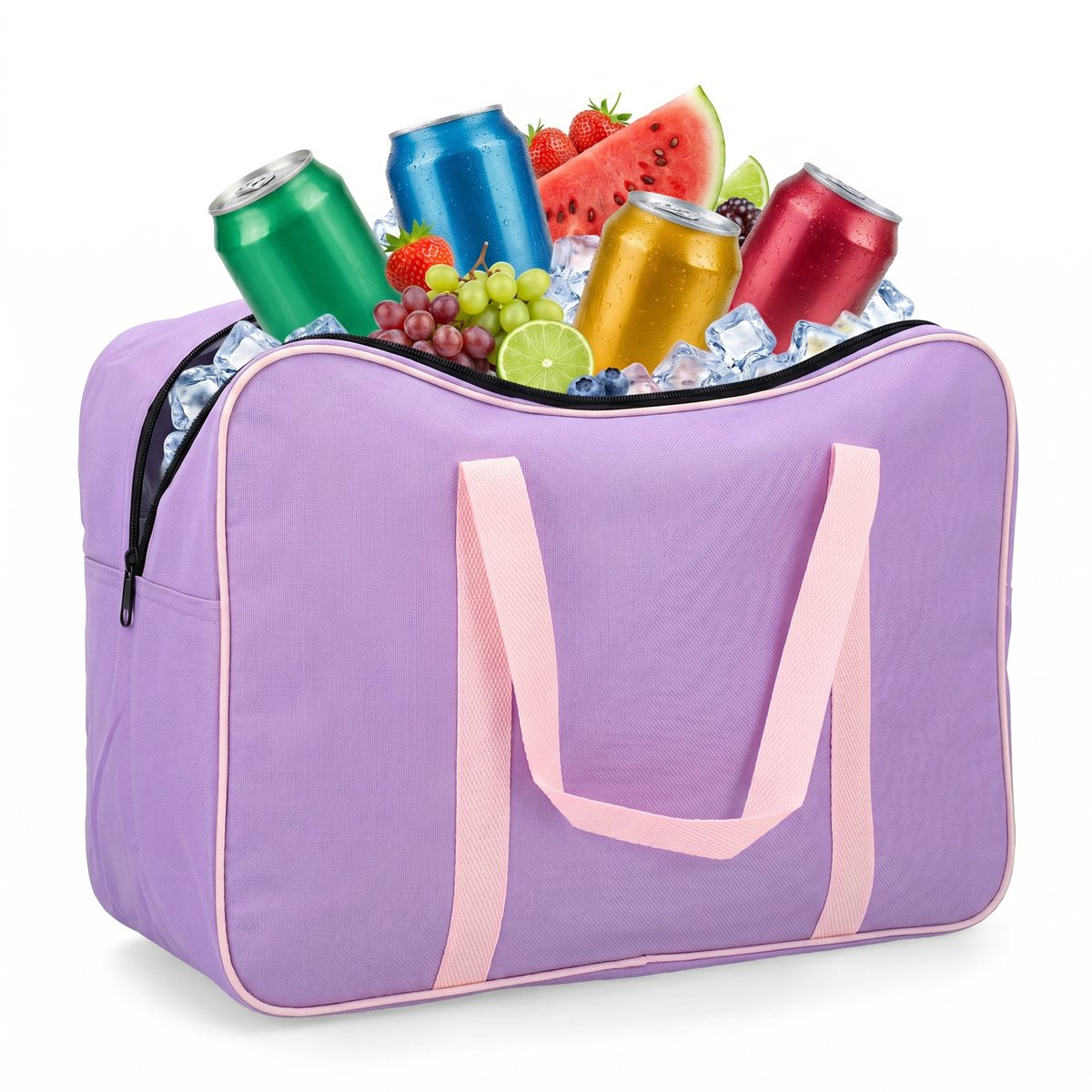 Cooler Bag Lunch Tas - Geisoleerde Koelrugtas - Lichte Tas 7L -Compacte Koeltas - Koeltasje Klein - Picknicktas Kinderen - Thermo Tas - Lunchtas Volwassenen - Koel Tas Dames en Heren - Thermotas - Koelrugzak Vakantie - Koeltassen - Paars - Löwenthal