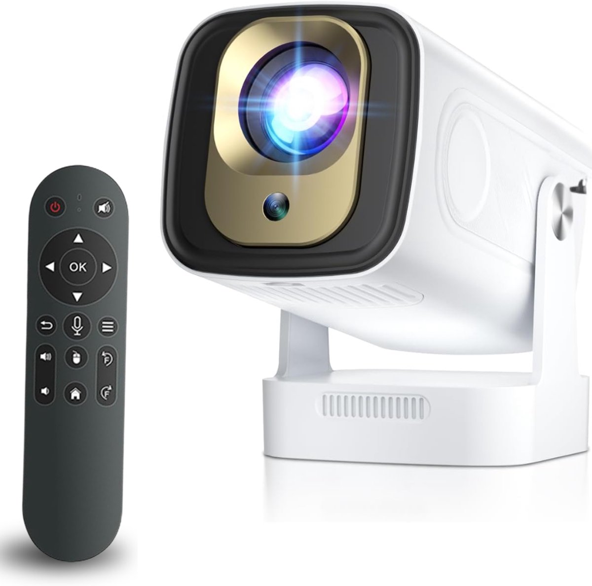 TopChoice® Mini Beamer - Home Cinema - Draagbare Projector - 4K 1080p - Wit
