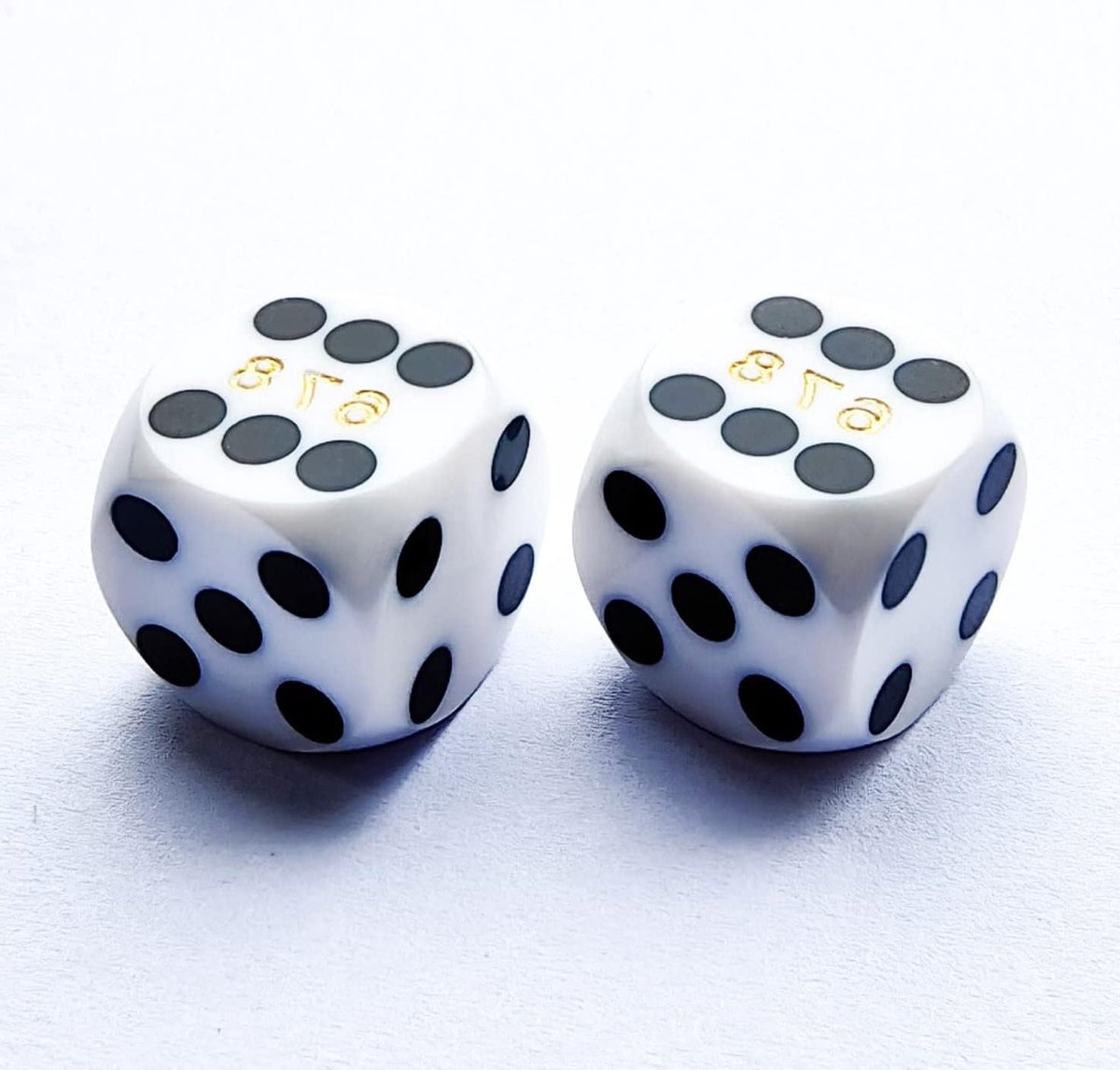 Precisie Dobbelstenen - Dobbelstenen Set - Spellen Spelen - Afgeronde Hoeken - 16mm - Wit