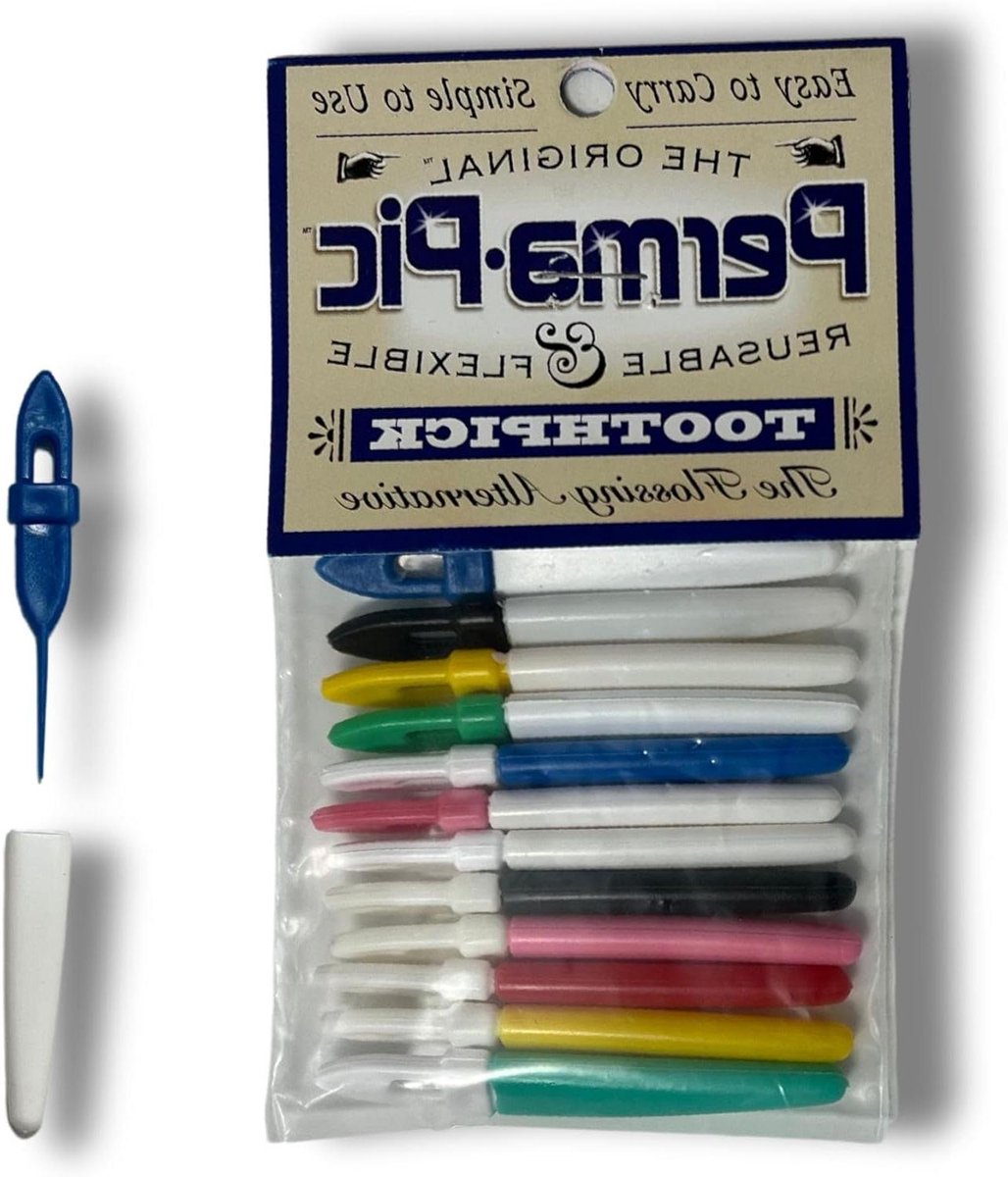 Herbruikbare Tandenstoker - Tandenstokerhouder - Mondhygiëne - Flexibel tussen tanden - 12.4 x 7.01 x 0.99 cm - null