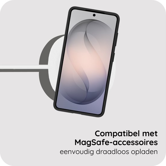 Cazy Hoesje geschikt voor Samsung Galaxy S26 Plus Hoesje geschikt pour MagSafe - Military Grade Backcover - Zwart