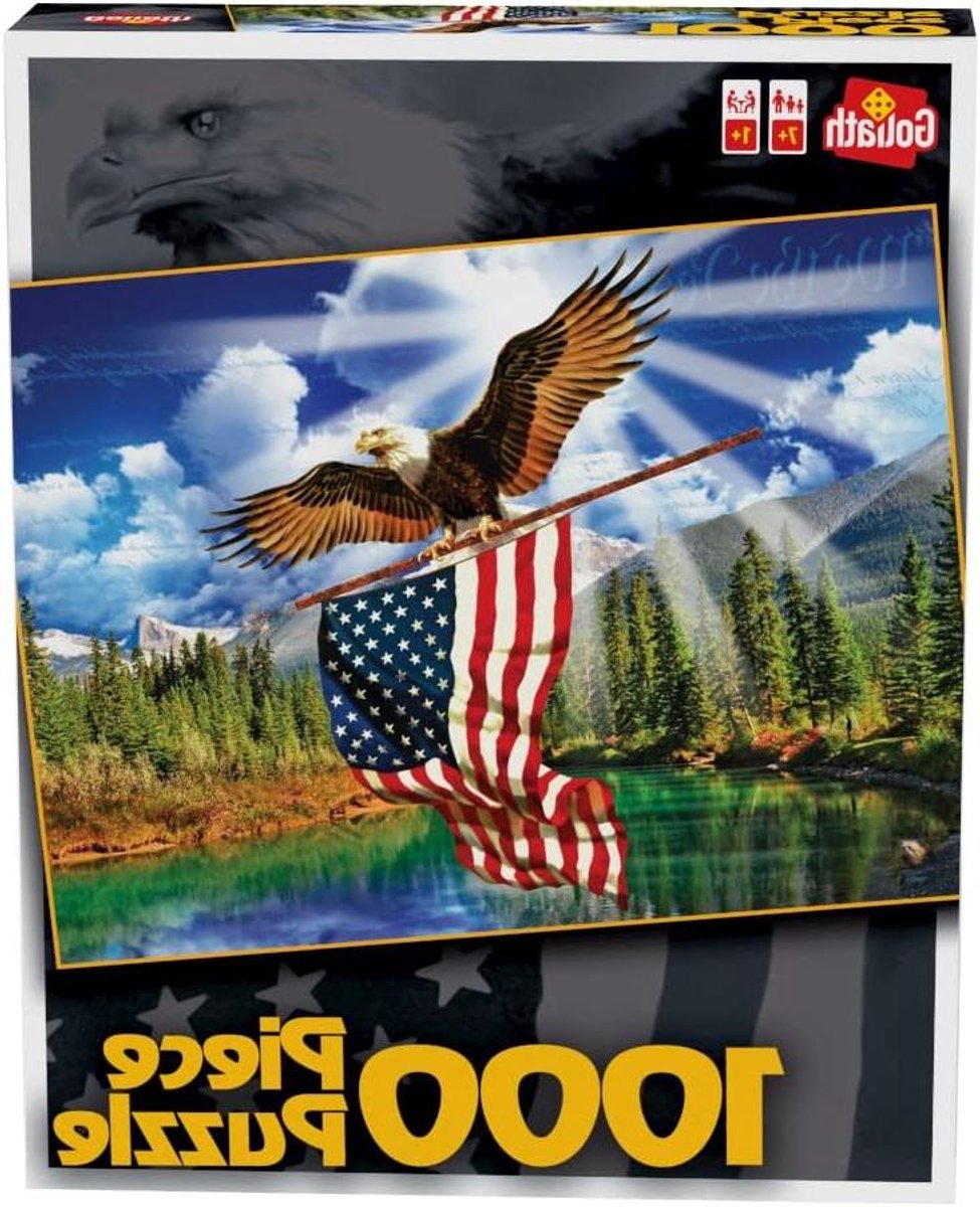 Legpuzzel 1000 stukjes - Puzzel volwassenen Kinderpuzzel - Ontspannende Hobby - Patriottisch Amerikaans Design - 1000 stukjes - Meerkleurig