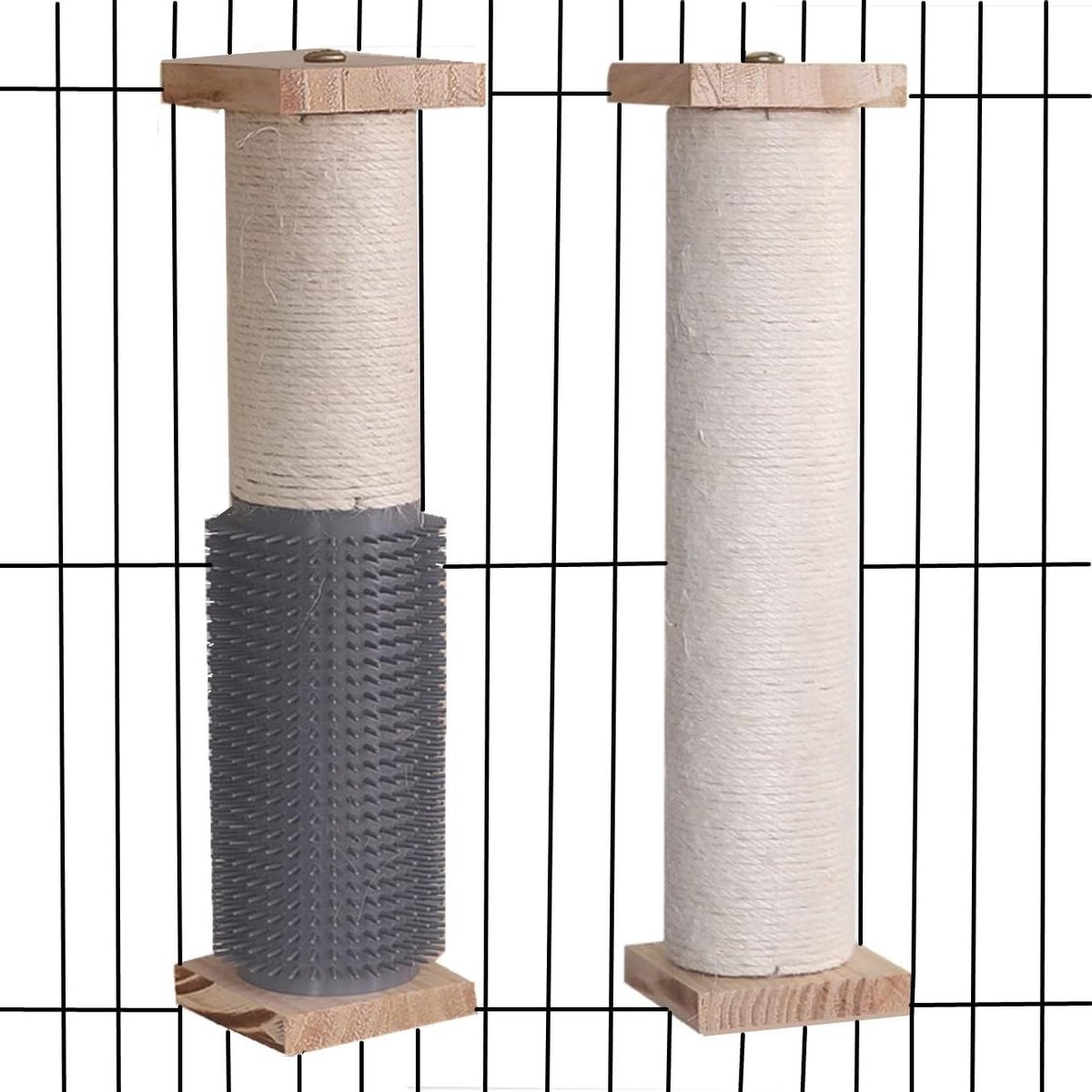 Krabpaal voor Kattenkooi - Kattenkrabpaal Kooi - Katten Verzorgen - Met Zelftrimmer - 13 inch - Niet gespecificeerd