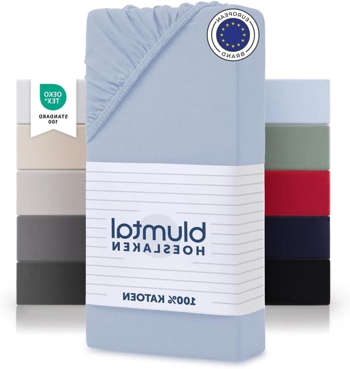 Hoeslaken Jersey - Zacht Laken - Comfortabel Slapen - Tot 25cm Matras - 200x220 cm - Lichtblauw