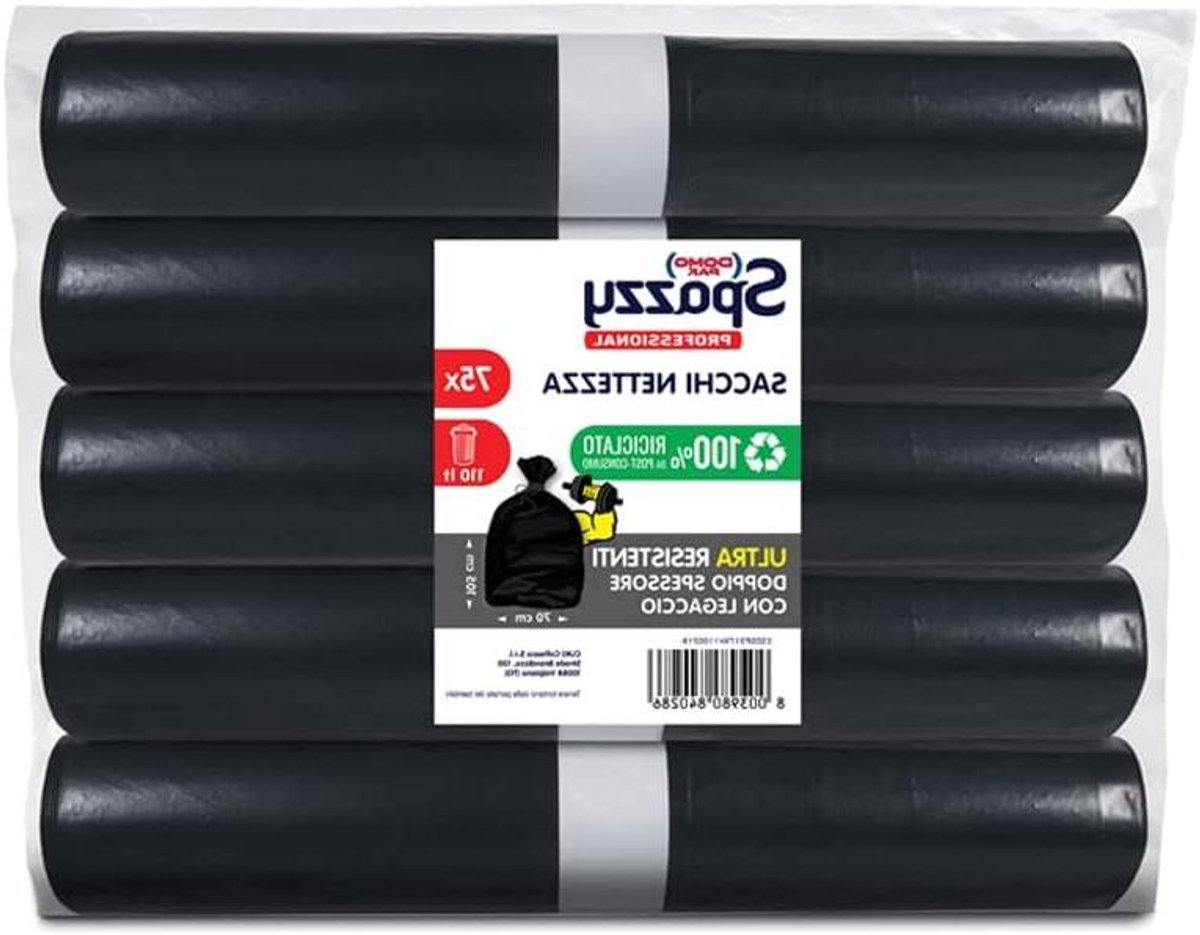 Vuilniszakken - Afvalzakken Prullenbak - Huishoudelijk Afval Verwerken - Dubbele Dikte - 110 liter - Zwart