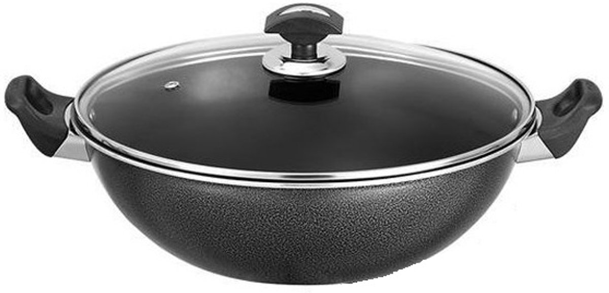 Graniet Wokpan - 27 cm / 3 ltr (Geschikt voor alle warmtebronnen)