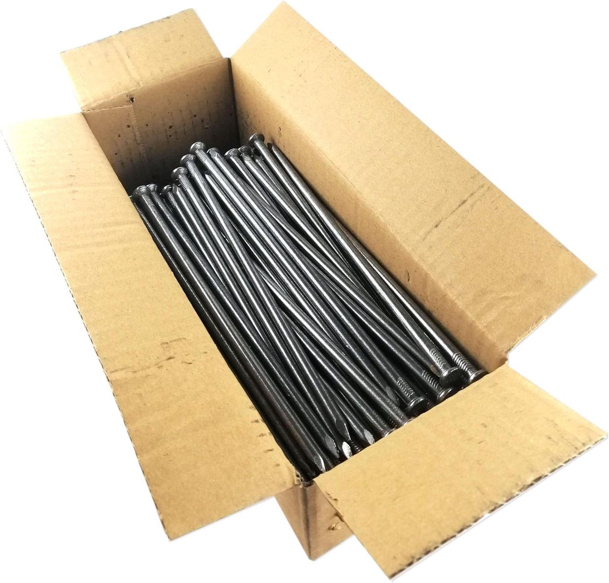 Stalen Spijkers - Draadpennen Blank - Hout Verbindingen - Blank Staal - 46 x 125 mm - Blank